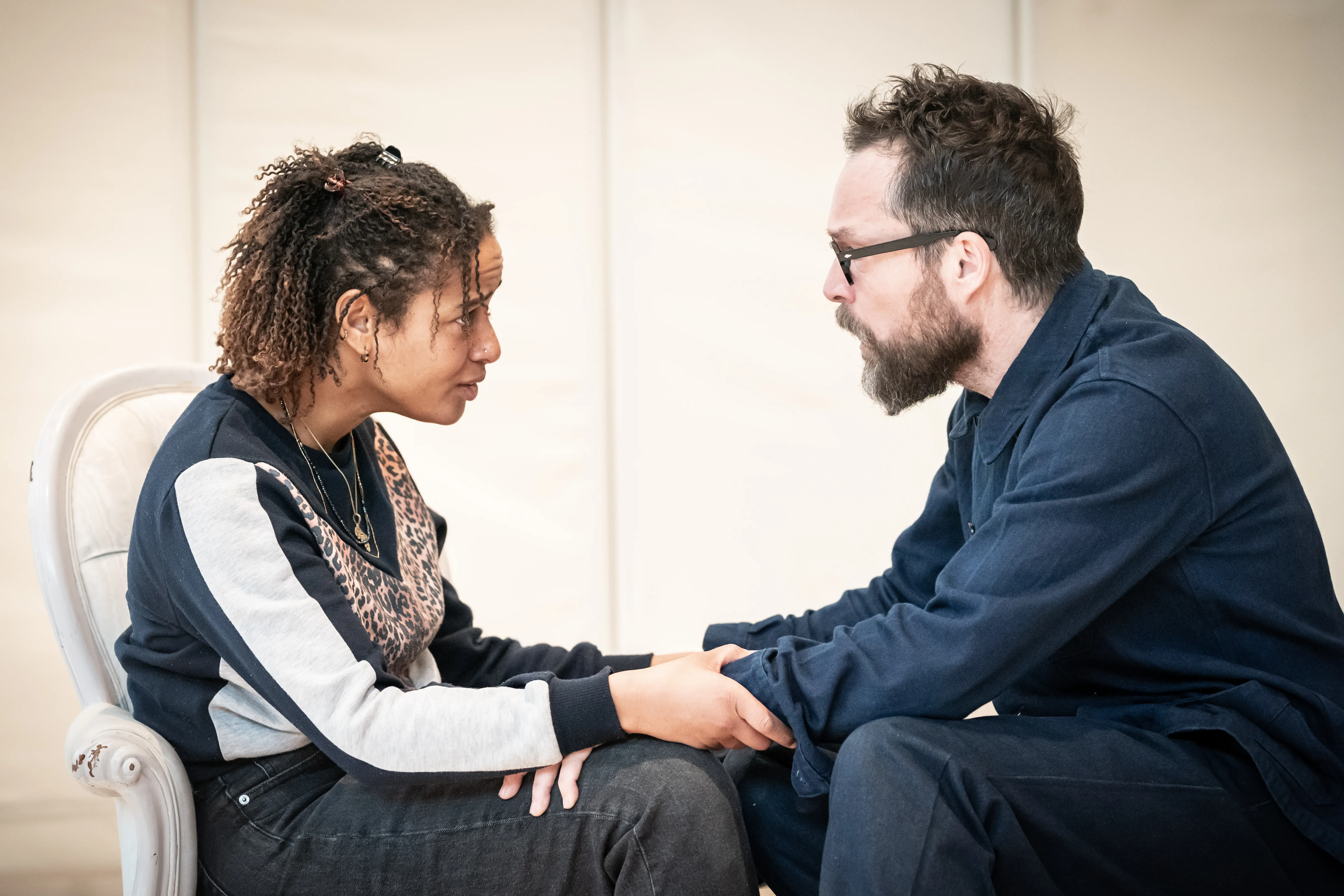 Laurie Kynaston in rehearsals for The Son