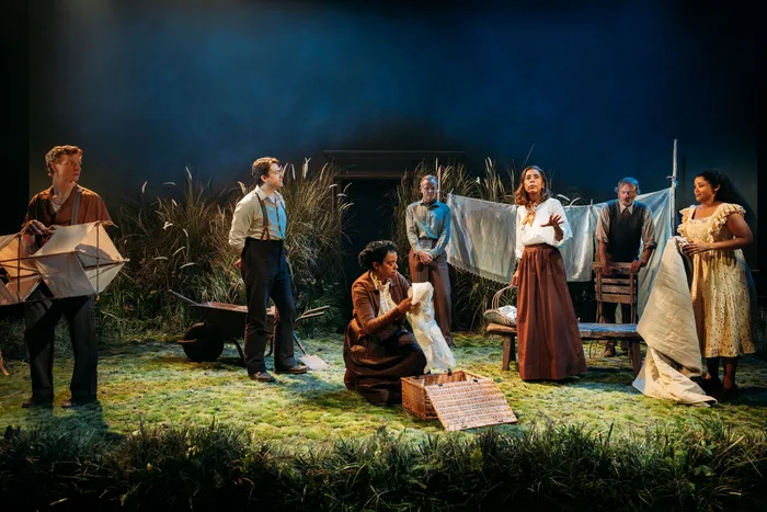 Patrick Gibson, Daniel Rigby, Amanda Wilkin, Alistair Petrie, Sophie Okonedo, Michael Hodgson and Rachelle Diedericks in A Month in the Country at the Donmar Warehouse