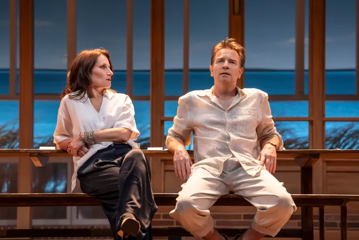 Kate Fleetwood and Ewan McGregor in My Master Builder at Wyndham's Theatre