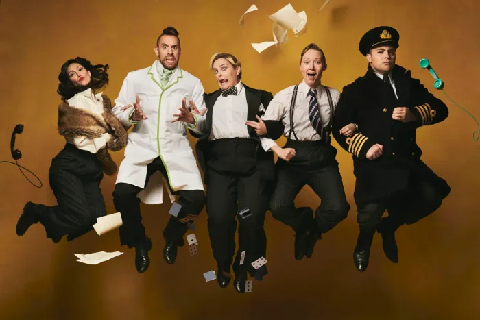The original SpitLip cast of Operation Mincemeat at Southwark Playhouse